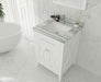 Laviva | Wimbledon 24" White Bathroom Vanity with White Stripes Marble Countertop Laviva - Vanities Laviva   