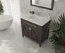 Laviva | Wimbledon 36" Brown Bathroom Vanity with Matte White VIVA Stone Solid Surface Countertop Laviva - Vanities Laviva   