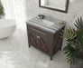 Laviva | Wimbledon 36" Brown Bathroom Vanity with White Stripes Marble Countertop Laviva - Vanities Laviva   