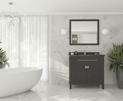 Laviva | Wimbledon 36" Espresso Bathroom Vanity with Black Wood Marble Countertop Laviva - Vanities Laviva   