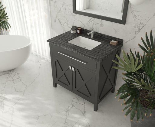 Laviva | Wimbledon 36" Espresso Bathroom Vanity with Black Wood Marble Countertop Laviva - Vanities Laviva   