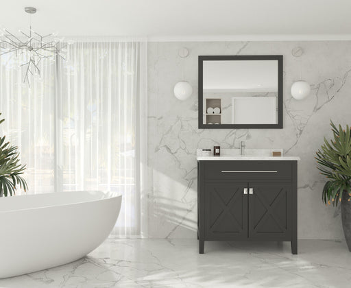 Laviva | Wimbledon 36" Espresso Bathroom Vanity with White Carrara Marble Countertop Laviva - Vanities Laviva   