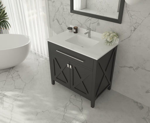 Laviva | Wimbledon 36" Espresso Bathroom Vanity with White Quartz Countertop Laviva - Vanities Laviva   