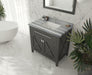 Laviva | Wimbledon 36" Espresso Bathroom Vanity with White Stripes Marble Countertop Laviva - Vanities Laviva   