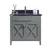 Laviva | Wimbledon 36" Grey Bathroom Vanity with Black Wood Marble Countertop Laviva - Vanities Laviva   