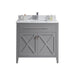 Laviva | Wimbledon 36" Grey Bathroom Vanity with White Carrara Marble Countertop Laviva - Vanities Laviva   