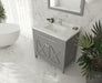 Laviva | Wimbledon 36" Grey Bathroom Vanity with White Carrara Marble Countertop Laviva - Vanities Laviva   