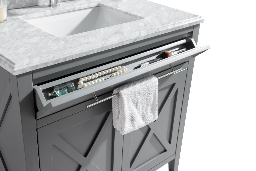 Laviva | Wimbledon 36" Grey Bathroom Vanity with White Quartz Countertop Laviva - Vanities Laviva   