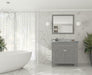 Laviva | Wimbledon 36" Grey Bathroom Vanity with White Stripes Marble Countertop Laviva - Vanities Laviva   