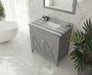 Laviva | Wimbledon 36" Grey Bathroom Vanity with White Stripes Marble Countertop Laviva - Vanities Laviva   