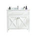 Laviva | Wimbledon 36" White Bathroom Vanity with White Carrara Marble Countertop Laviva - Vanities Laviva   