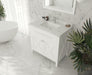 Laviva | Wimbledon 36" White Bathroom Vanity with White Carrara Marble Countertop Laviva - Vanities Laviva   