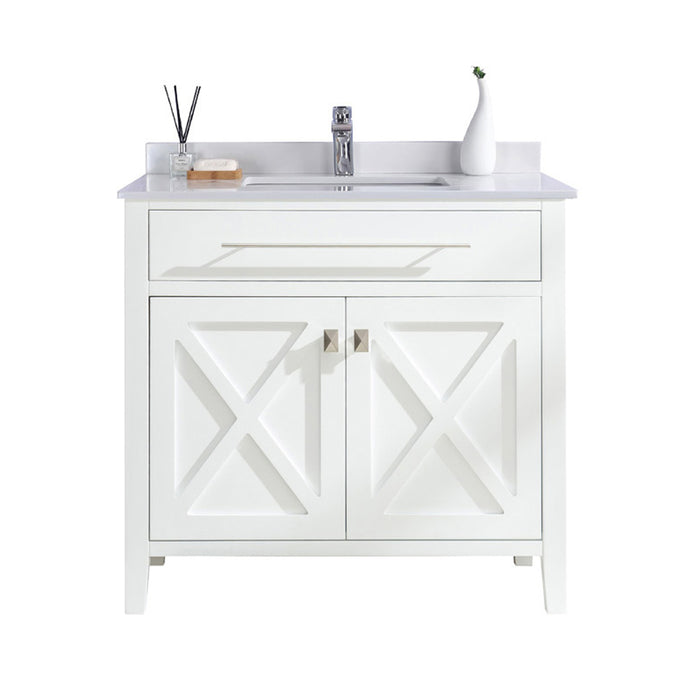 Laviva | Wimbledon 36" White Bathroom Vanity with White Quartz Countertop Laviva - Vanities Laviva   