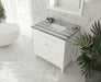 Laviva | Wimbledon 36" White Bathroom Vanity with White Stripes Marble Countertop Laviva - Vanities Laviva   