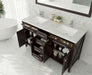 Laviva | Wimbledon 60" Brown Double Sink Bathroom Vanity with White Carrara Marble Countertop Laviva - Vanities Laviva   