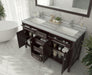 Laviva | Wimbledon 60" Brown Double Sink Bathroom Vanity with White Stripes Marble Countertop Laviva - Vanities Laviva   