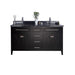 Laviva | Wimbledon 60" Espresso Double Sink Bathroom Vanity with Black Wood Marble Countertop Laviva - Vanities Laviva   