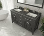 Laviva | Wimbledon 60" Espresso Double Sink Bathroom Vanity with Black Wood Marble Countertop Laviva - Vanities Laviva   