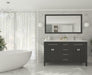 Laviva | Wimbledon 60" Espresso Double Sink Bathroom Vanity with White Carrara Marble Countertop Laviva - Vanities Laviva   