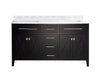 Laviva | Wimbledon 60" Espresso Double Sink Bathroom Vanity with White Carrara Marble Countertop Laviva - Vanities Laviva   