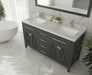 Laviva | Wimbledon 60" Espresso Double Sink Bathroom Vanity with White Carrara Marble Countertop Laviva - Vanities Laviva   