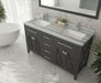 Laviva | Wimbledon 60" Espresso Double Sink Bathroom Vanity with White Stripes Marble Countertop Laviva - Vanities Laviva   