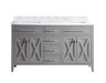 Laviva | Wimbledon 60" Grey Double Sink Bathroom Vanity with White Carrara Marble Countertop Laviva - Vanities Laviva   