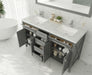 Laviva | Wimbledon 60" Grey Double Sink Bathroom Vanity with White Carrara Marble Countertop Laviva - Vanities Laviva   