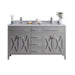 Laviva | Wimbledon 60" Grey Double Sink Bathroom Vanity with White Stripes Marble Countertop Laviva - Vanities Laviva   