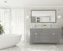 Laviva | Wimbledon 60" Grey Double Sink Bathroom Vanity with White Stripes Marble Countertop Laviva - Vanities Laviva   