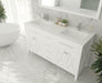 Laviva | Wimbledon 60" White Double Sink Bathroom Vanity with Matte White VIVA Stone Solid Surface Countertop Laviva - Vanities Laviva   