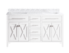 Laviva | Wimbledon 60" White Double Sink Bathroom Vanity with White Carrara Marble Countertop Laviva - Vanities Laviva   