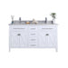 Laviva | Wimbledon 60" White Double Sink Bathroom Vanity with White Stripes Marble Countertop Laviva - Vanities Laviva   