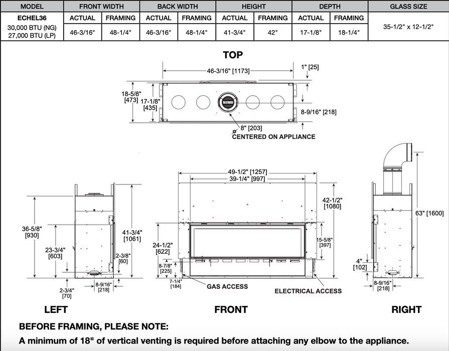 Majestic | Echelon II 36" Direct Vent Linear Gas Fireplace Majestic - Fireplace Majestic   