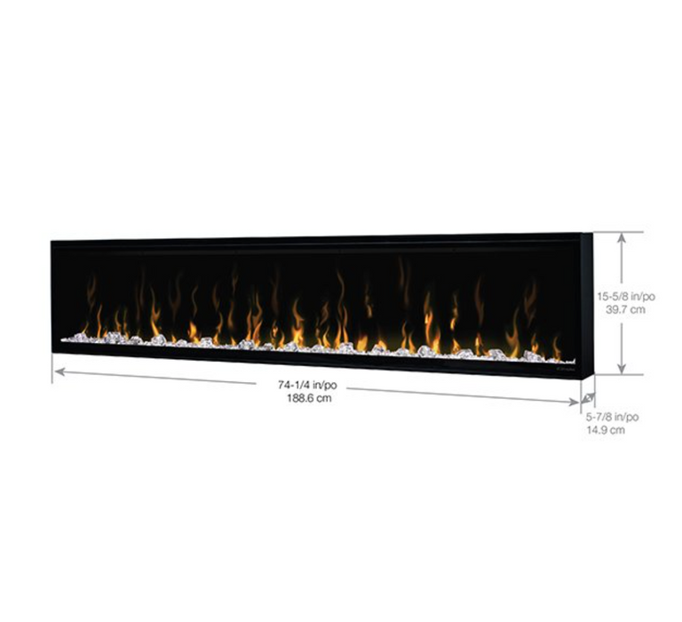 Dimplex | IgniteXL 74" Built-in Linear Electric Fireplace Dimplex Dimplex   