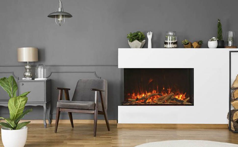 Amantii | Tru-View Deep XT | 3-Sided Electric Fireplace Indoor / Outdoor Amantii - Electric Fireplace Amantii   