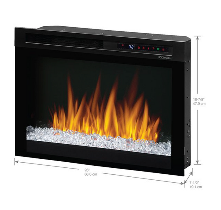 Dimplex | 26" Multi-Fire XHD Firebox With Acrylic Ember Media Bed Dimplex Dimplex   