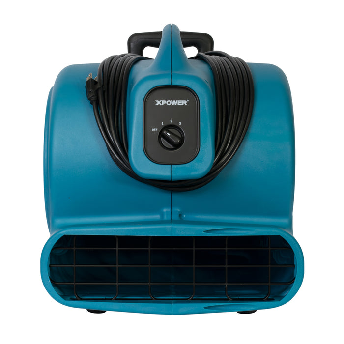 XPOWER | P-830H-Blue | 1 HP, 3600 CFM, 8.5 Amps, 3-Speed Air Mover w/ Telescopic Handle & Wheels XPOWER - Centrifugal Air Mover XPOWER   