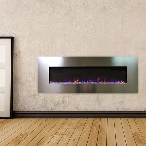 Touchstone | AudioFlare 50" Recessed Mounted Electric Fireplace, Stainless Touchstone - Electric Fireplace Touchstone   