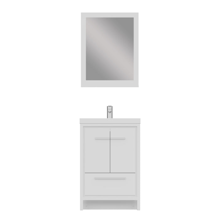 Alya Bath | Sortino 24" Modern Bathroom Vanity in White (Free Standing) Alya Bath - Vanities Alya Bath   