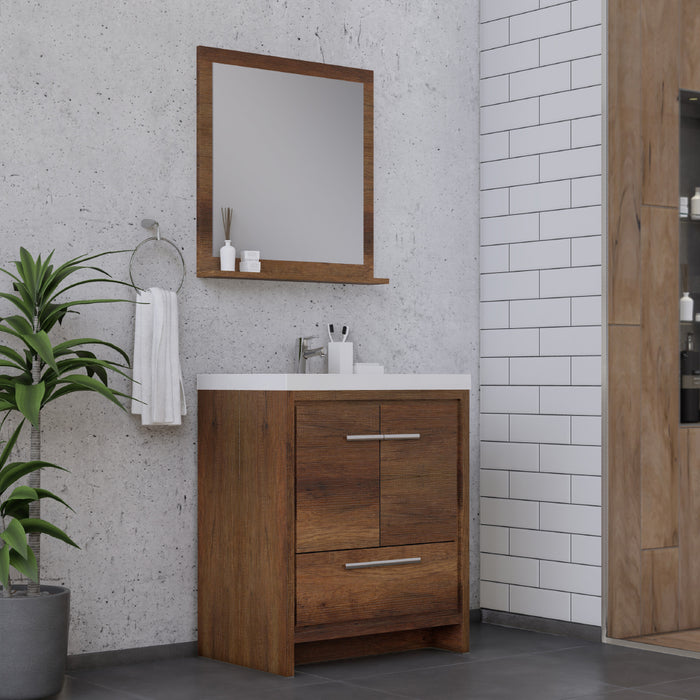 Alya Bath | Sortino 30" Modern Bathroom Vanity in Rosewood (Free Standing) Alya Bath - Vanities Alya Bath   