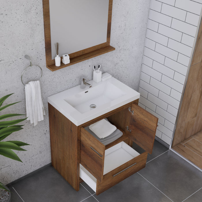 Alya Bath | Sortino 30" Modern Bathroom Vanity in Rosewood (Free Standing) Alya Bath - Vanities Alya Bath   