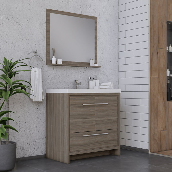 Alya Bath | Sortino 36" Modern Bathroom Vanity in Gray (Free Standing) Alya Bath - Vanities Alya Bath   