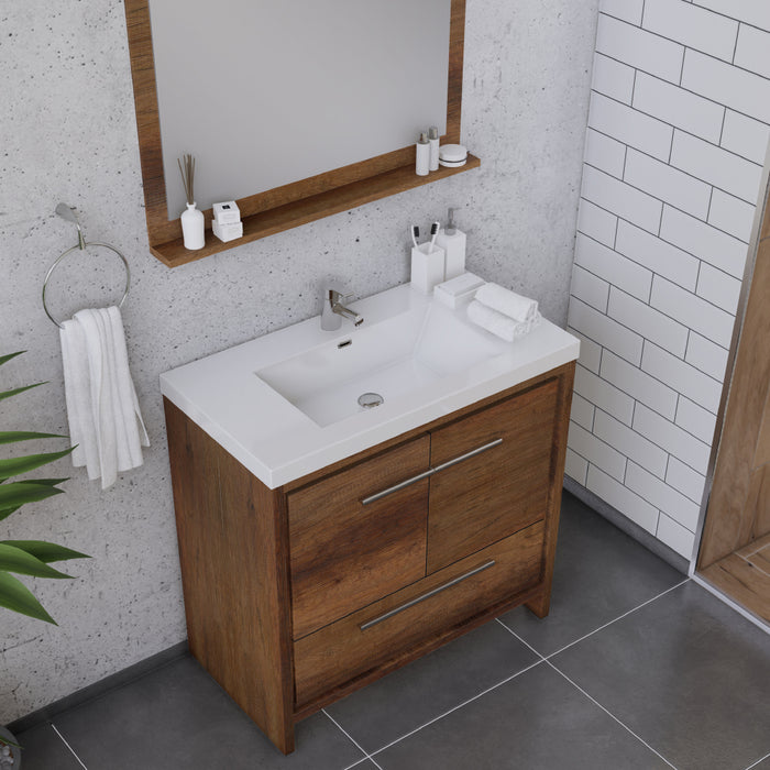 Alya Bath | Sortino 36" Modern Bathroom Vanity in Rosewood (Free Standing) Alya Bath - Vanities Alya Bath   