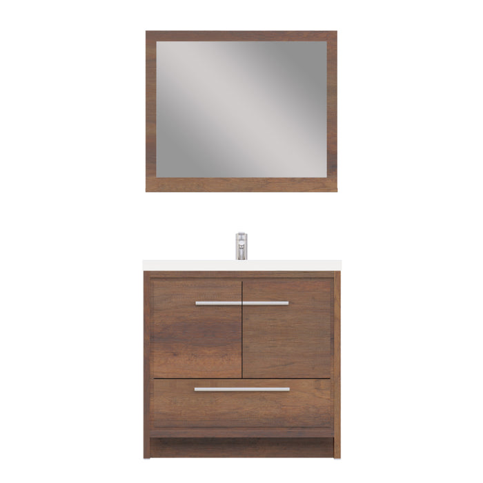 Alya Bath | Sortino 36" Modern Bathroom Vanity in Rosewood (Free Standing) Alya Bath - Vanities Alya Bath   