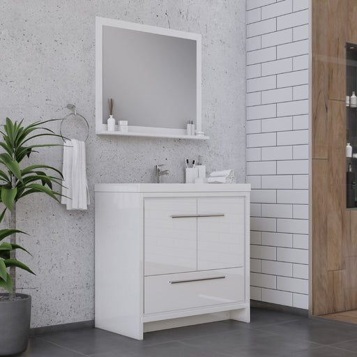 Alya Bath | Sortino 36" Modern Bathroom Vanity in White (Free Standing) Alya Bath - Vanities Alya Bath   