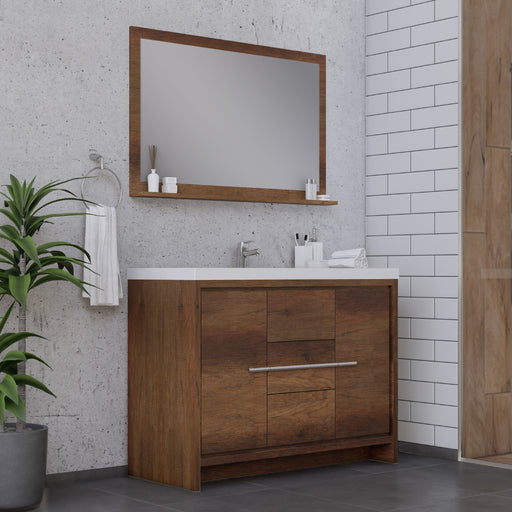 Alya Bath | Sortino 48" Modern Bathroom Vanity in Rosewood (Free Standing) Alya Bath - Vanities Alya Bath   