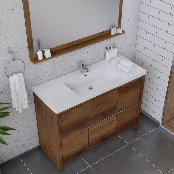 Alya Bath | Sortino 48" Modern Bathroom Vanity in Rosewood (Free Standing) Alya Bath - Vanities Alya Bath   