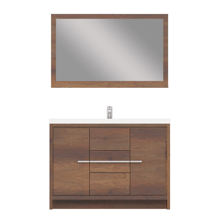 Alya Bath | Sortino 48" Modern Bathroom Vanity in Rosewood (Free Standing) Alya Bath - Vanities Alya Bath   