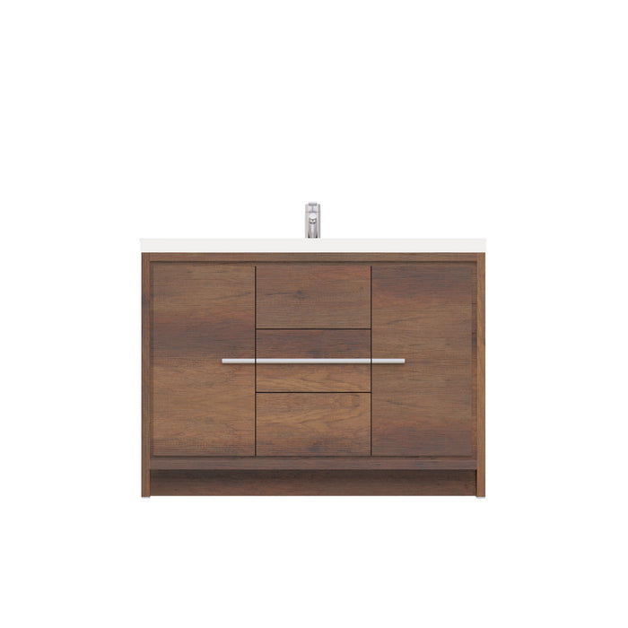 Alya Bath | Sortino 48" Modern Bathroom Vanity in Rosewood (Free Standing) Alya Bath - Vanities Alya Bath   